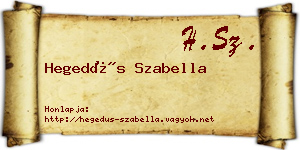 Hegedűs Szabella névjegykártya